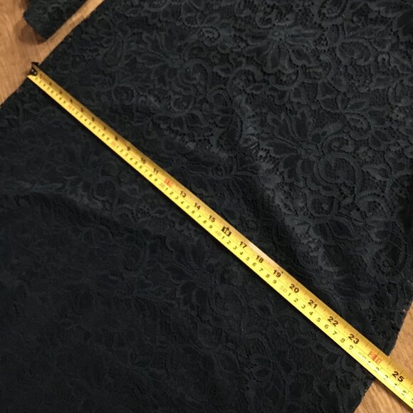 Tahari Navy Blue Lacy Bell Sleeve Lolita Babydoll Dress - Picture 14 of 16